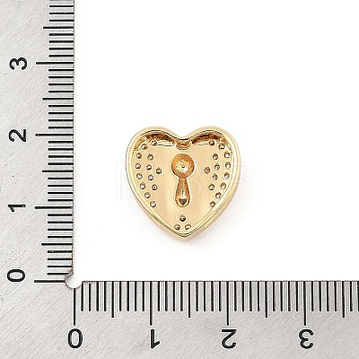 Brass Micro Pave Cubic Zirconia Slide Charms ZIRC-I068-05G-1