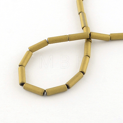 Tube Electroplate Non-magnetic Synthetic Hematite Bead Strands G-S203-22F-1