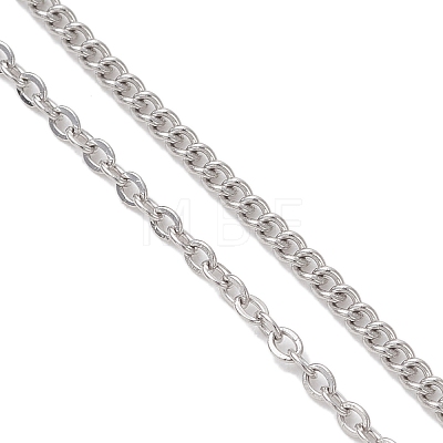 304 Stainless Steel Cable Chain Twisted Chain Slider Necklace Making AJEW-JB01512-02-1