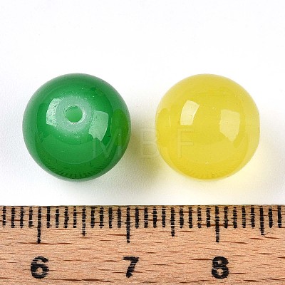 Imitation Jade Glass Beads DGLA-Q021-12mm-M-1