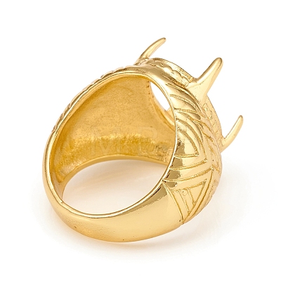 Long-Lasting Plated Brass Finger Ring Components KK-D160-03G-D-1