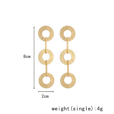 Iron Dangle Stud Earrings WGF3190-01-1