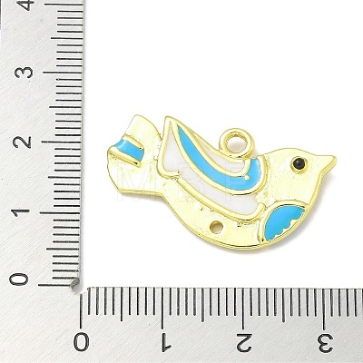 Rack Plating Brass Enamel Pendants KK-L224-060G-1