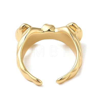 Brass Open Cuff Ring RJEW-C037-04G-1