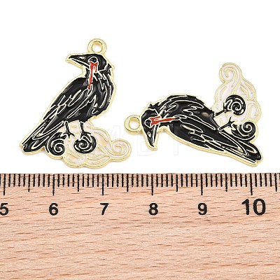 Alloy with Black Enamel Pendants AL-CBA2919-02G-05-1