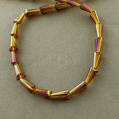 Electroplate Glass Beads Strands EGLA-Q033-6-1