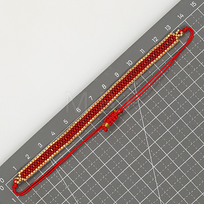 Glass Seed Bead Braided Bead Bracelets LG2018-2-1