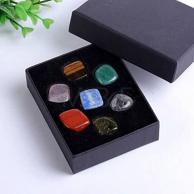 Natural Mixed Gemstone Cube Set Display Decorations PW-WG76348-01-1