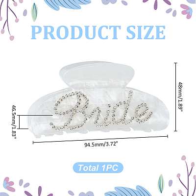 Acrylic Claw Hair Clips OHAR-WH0001-26-1