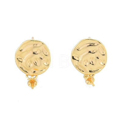 Brass Stud Earring Findings KK-I663-02G-1