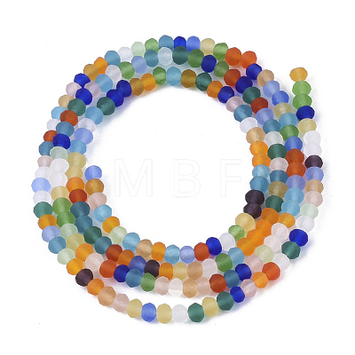 Frosted Glass Beads Strands EGLA-S192-001A-D01-1