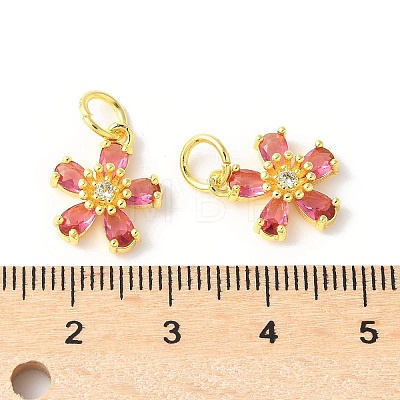 Brass Micro Pave Cubic Zirconia Pendants KK-U067-03G-06-1