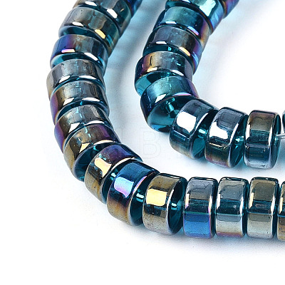 AB Color Plated Transparent Glass Beads Strands GLAA-T026-4x8mm-T03-1
