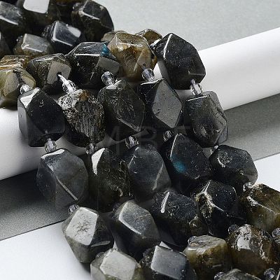 Natural Larvikite Beads Strands G-C182-17-02-1