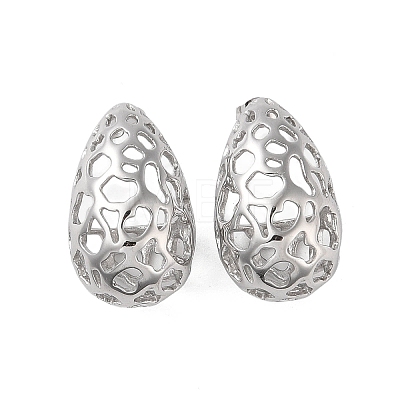 304 Stainless Steel Earrings EJEW-O004-16P-1