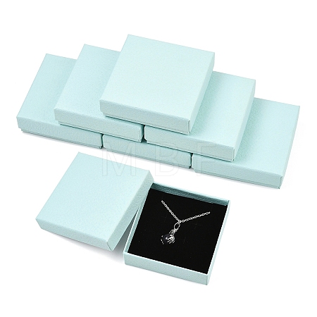 6Pcs Square Cardboard Necklace Box CBOX-YW0001-05D-1