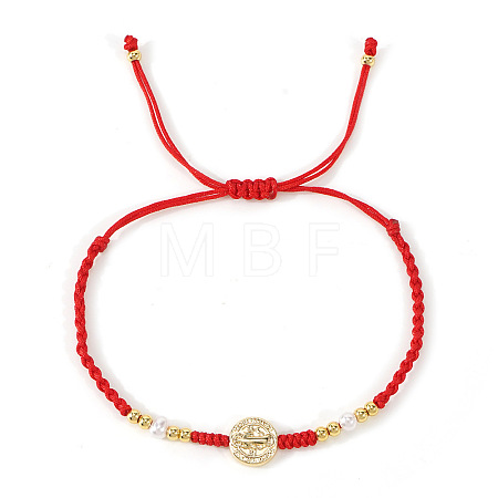Brass Saint Medal Braided Bracelets EA4269-1-1