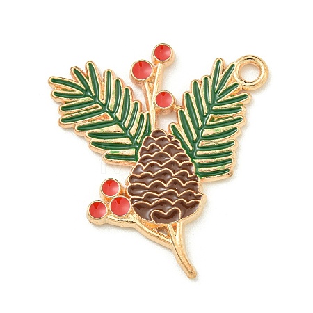 Christmas Theme Alloy Enamel Pendants ENAM-I060-03B-1