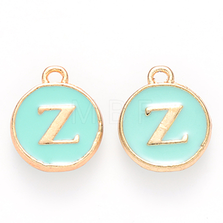 Golden Plated Alloy Enamel Charms X-ENAM-S118-05Z-1