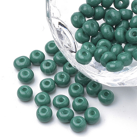 FGB 6/0 Baking Paint Glass Seed Beads SEED-Q025-4mm-N06-1