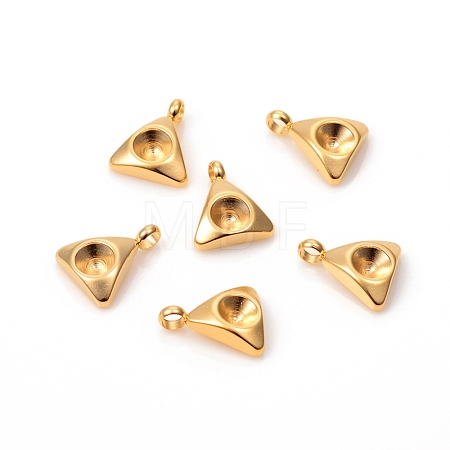 201 Stainless Steel Pendants Rhinestone Settings STAS-L244-32G-1