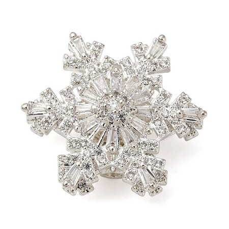 Brass Micro Pave Cubic Zirconia Beads KK-D378-19P-01-1
