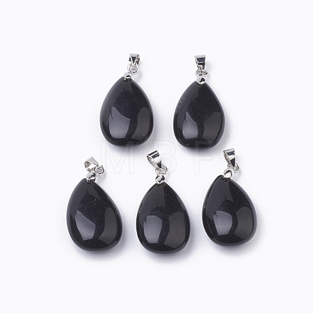 Natural Obsidian Gemstone Pendants G-S299-35-1
