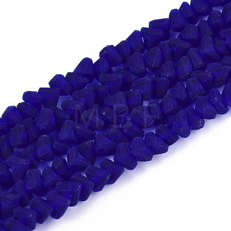 Frosted Transparent Glass Beads X1-GLAA-N016-4mm-03-1