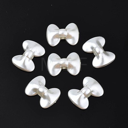 ABS Plastic Imitation Pearl Beads X-OACR-Q182-09-1