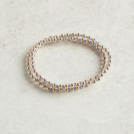 3Pcs CCB & Glass Seed Beads Stretch Bracelets Set for Women RR1664-1-1