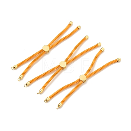 Half Finished Twisted Milan Rope Slider Bracelets FIND-G032-01G-02-1