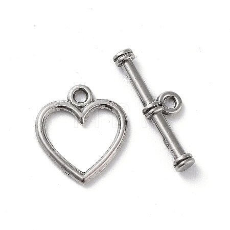 Non-Tarnish 304 Stainless Steel Toggle Clasps STAS-A092-08B-P-1