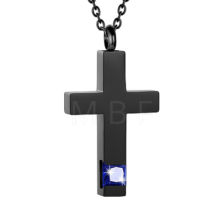 Cross Urn Ashes Pendant Necklace PW-WGBB57D-21-1