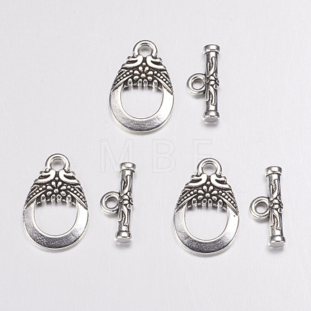 Tibetan Style Alloy Toggle Clasps X-AC2014-1