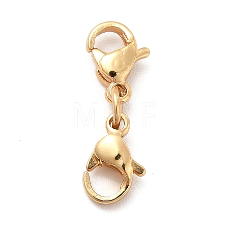304 Stainless Steel Double Lobster Claw Clasps STAS-E178-01A-G-1