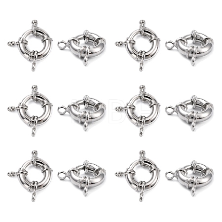 Rack Plating Brass Spring Ring Clasps KK-D399-B-P-NF-1