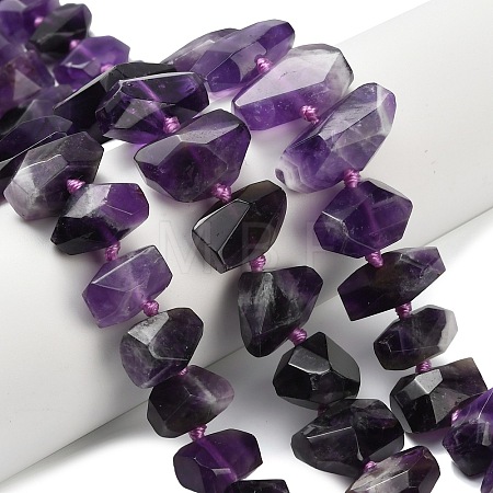 Natural Amethyst Graduated Beads Strands G-L642-D02-01-1