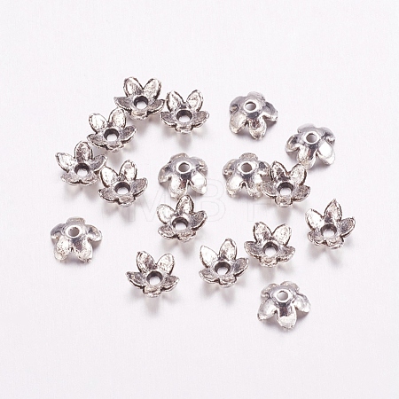 Tibetan Style Alloy Bead Caps X-LF1225Y-NF-1