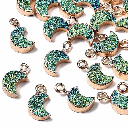 Druzy Resin Pendants X-RESI-S383-007-B01-1