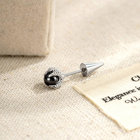 Gragon Claw with Ball Brass Cubic Zirconia Cartilage Earrings FS-WG661C4-05-1
