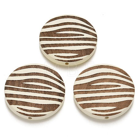 Painted Natural Wood Beads WOOD-N006-06C-1