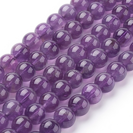 Natural Amethyst Beads Strands X-G-G099-8mm-2-1