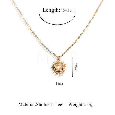 304 Stainless Steel Pendant Necklaces WGFEF8E-02-1