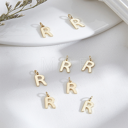8Pcs Brass Charms KK-LP0001-85R-1
