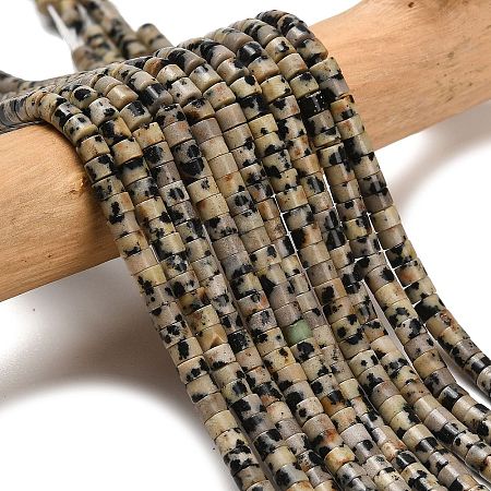 Natural Dalmatian Jasper Beads Strands G-P608-A04-01-1