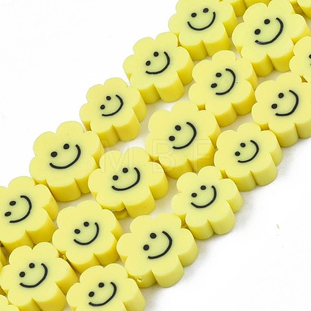 Handmade Polymer Clay Bead Strands CLAY-N006-73I-1