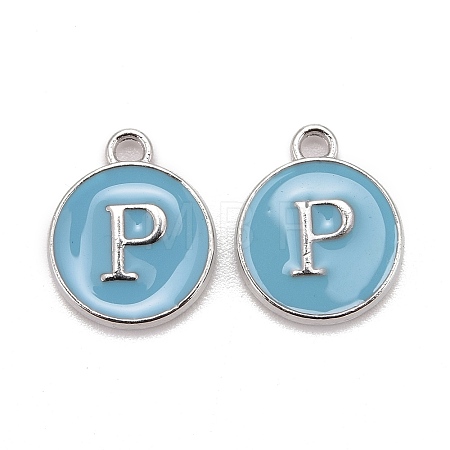 Platinum Plated Alloy Enamel Charms LS-X-ENAM-S118-04P-P-1