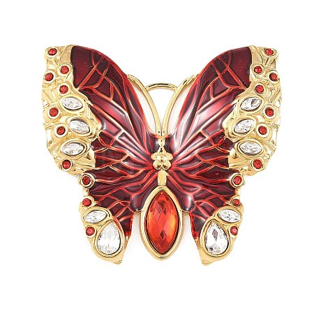 304 Stainless Steel Enamel with Rhinestone Pendants STAS-Z186-06G-02-1