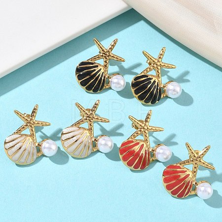 304 Stainless Steel Stud Earrings for Women EJEW-F411-03G-1
