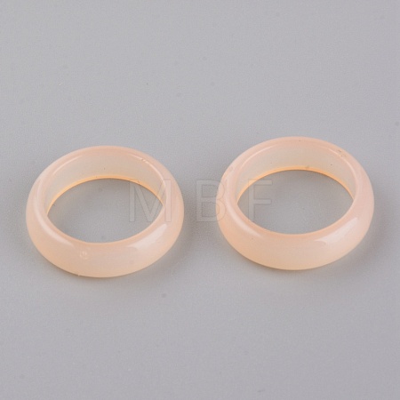 Resin Finger Rings RESI-WH0024-76J-1